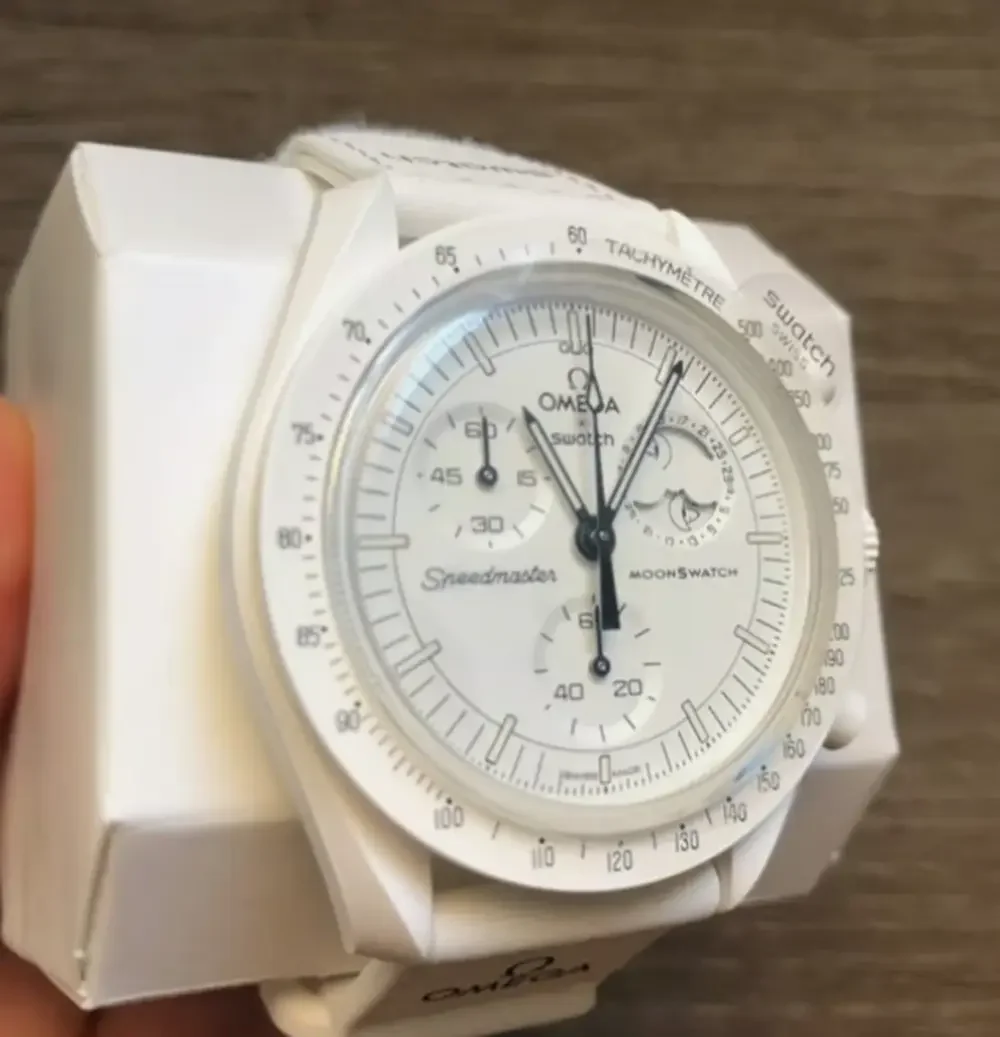 Swatch x Omega Snoopy Moonswatch Mission To The Moonphase - Full Moon (White)